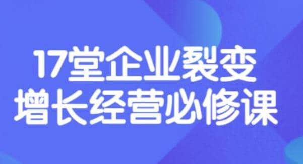 张琦《盈利增长17堂必修课》企业裂变增长的经营智慧，带你了解增长的本质