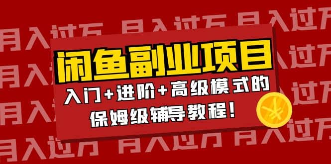 月入过万闲鱼副业项目：入门 进阶 高级模式的保姆级辅导教程