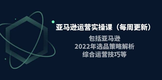 亚马逊运营实操课（每周更新）包括亚马逊选品策略解析，综合运营技巧等