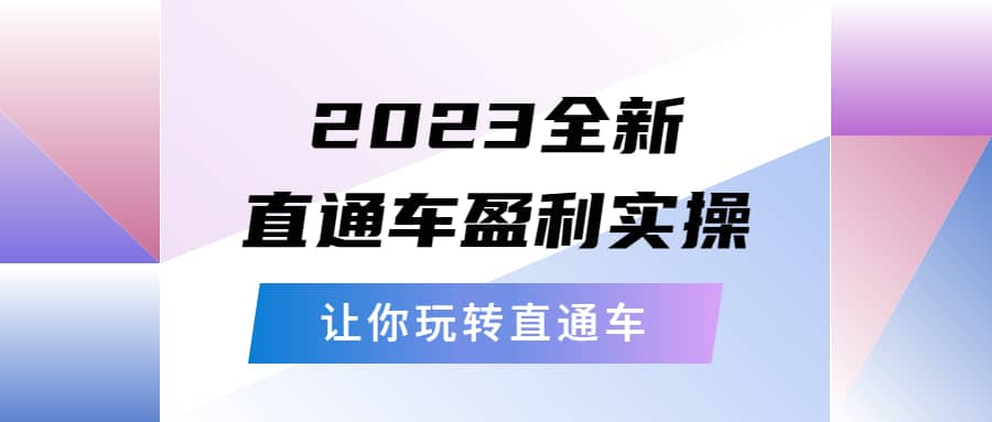 2023全新直通车盈利实操：从底层，策略到搭建，让你玩转直通车