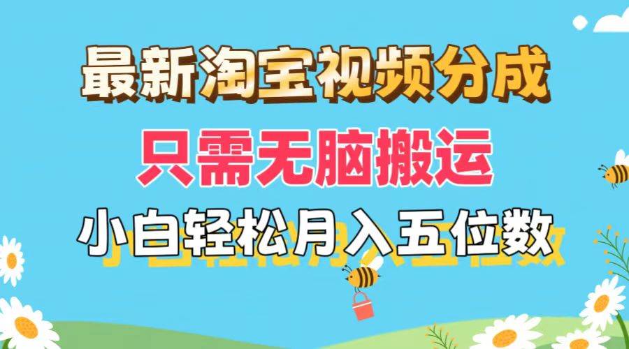 （11744期）最新淘宝视频分成，只需无脑搬运，小白也能轻松月入五位数，可矩阵批量...