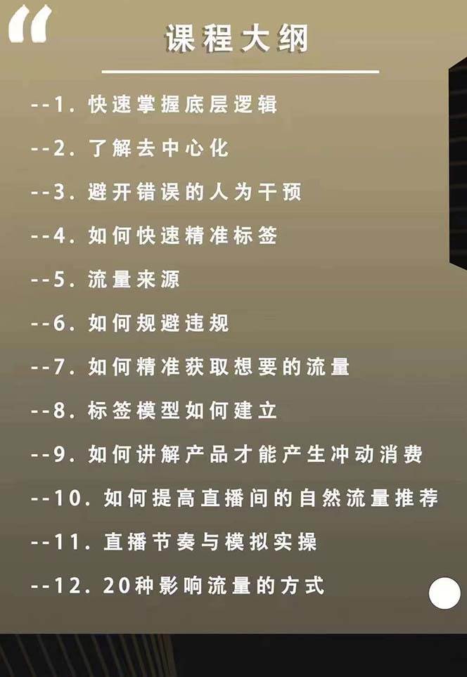 （12094期）主播运营【8月新课】拉爆自然流，做懂流量的主播新规政策下，自然流破...