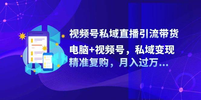 （12249期）视频号私域直播引流带货：电脑+视频号，私域变现，精准复购，月入过万...