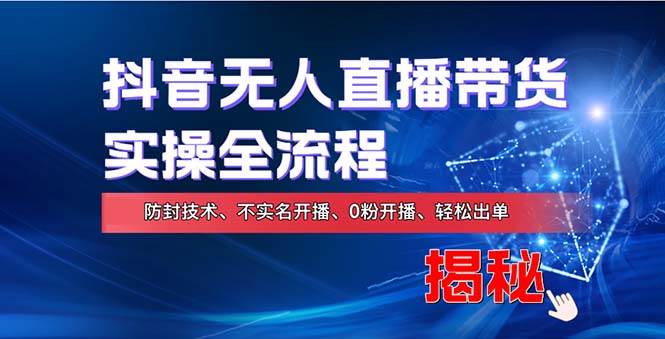 （13001期）在线赚钱新途径：如何用抖音无人直播实现财务自由，全套实操流程，含...