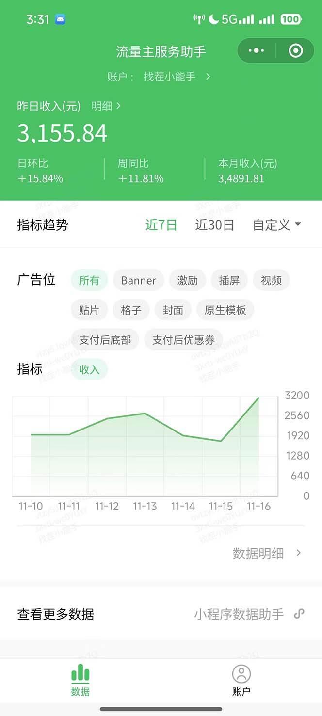 （13362期）微信小程序撸广告6.0升级玩法，全新变现方式，日均收益2000+