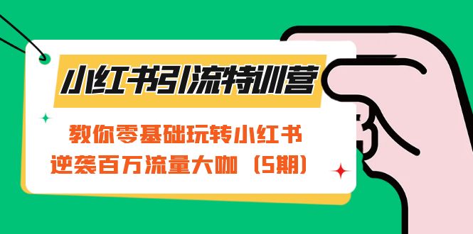 小红书引流特训营 第5期：教你零基础玩转小红书，逆袭百万流量大咖